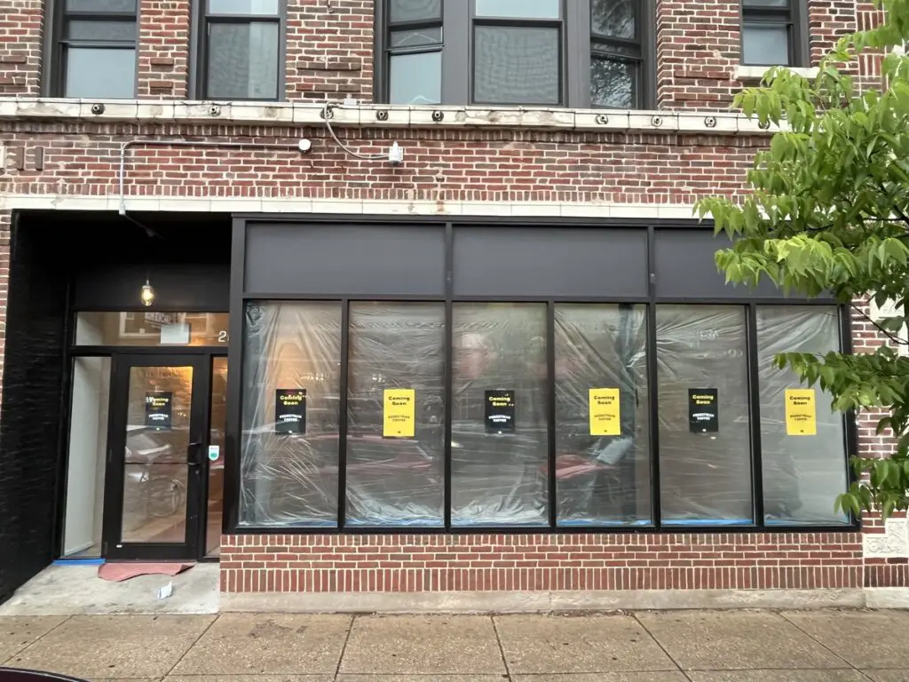 A front view of Pedestrian Coffee's new location at 2642 N. Milwaukee Ave.