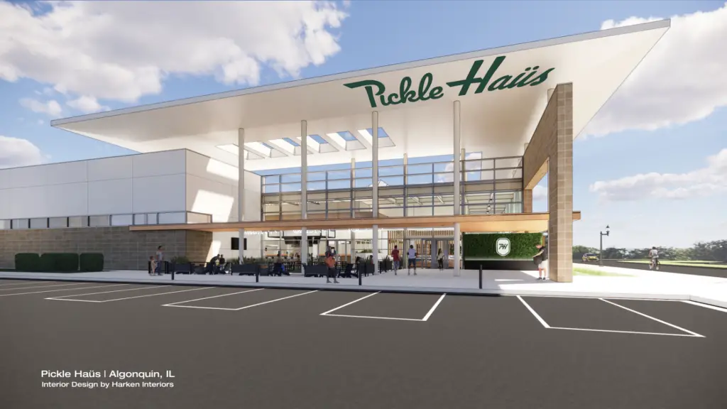 The first location for pickle ball-themed sports and entertainment center will open in November